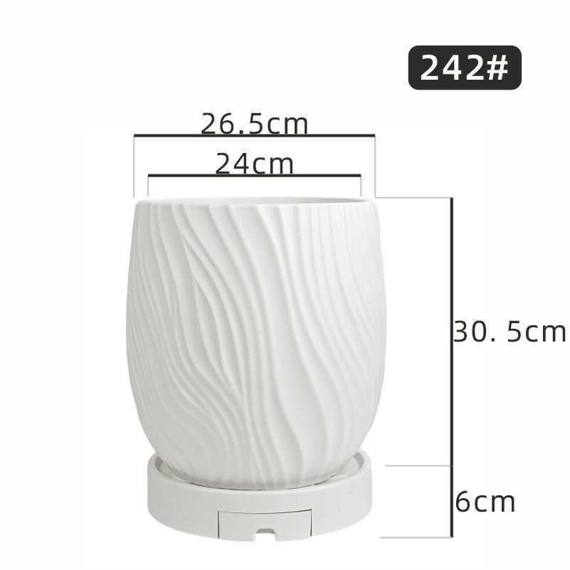 Large Caliber Resin Flower Pot for Monstera Deliciosa - Durable, Thickened Design with a Luxurious Touch