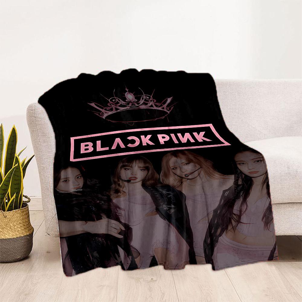 Girl Group Poses Blanket Soft Warm Cozy Suitable for Picnics Couch Office Chair Four Seasons Universal Digital Print