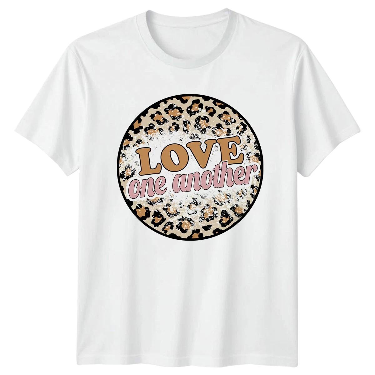 Love One Another Womens T-Shirt Religious Faith Gift For Her XXXL