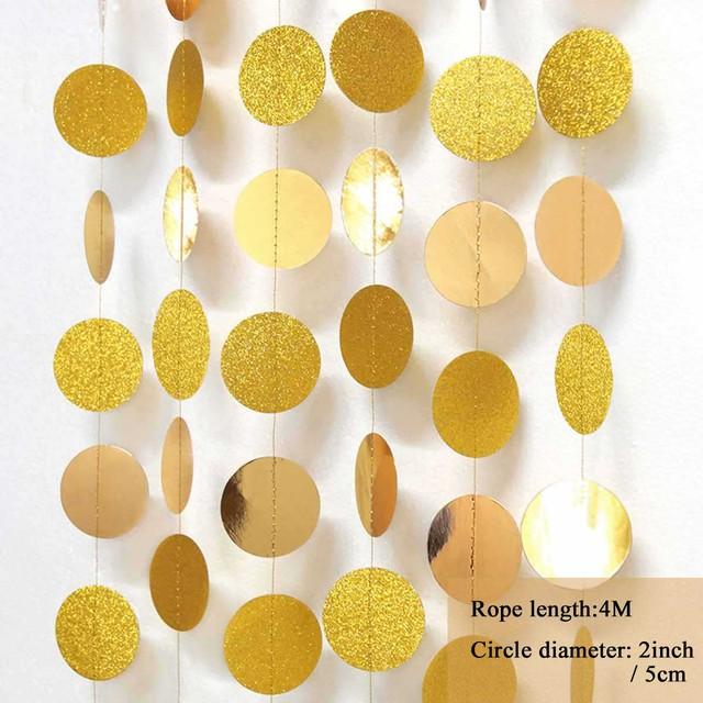 4m 13ft Třpytivý papír Banner Happy Birthday Party Dekorace První 1. Děti Chlapec Dívka Dospělý Rose Gold Garland Svatba Miminko