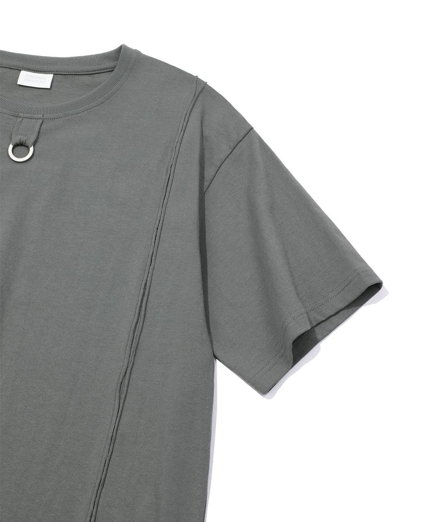 EPISODE UNTITLED Cut-Off Logo Ring Point T-Shirt_Grey