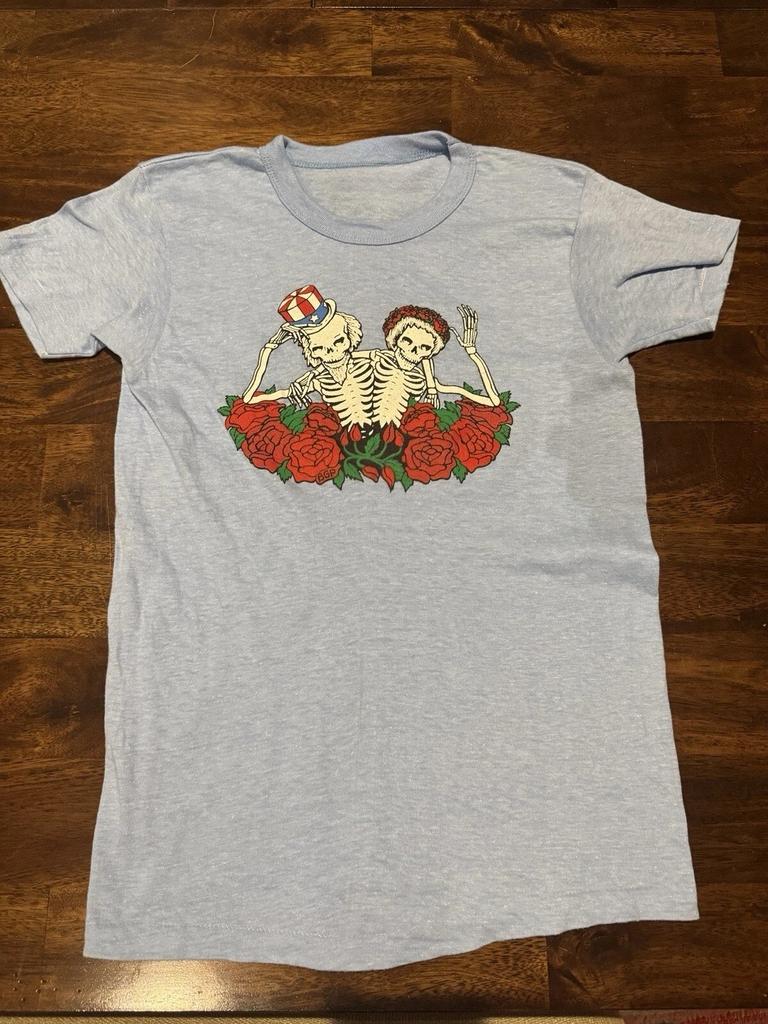 VINTAGE Grateful Dead 1980s T Shirt Sport Grey- BRAND NEW All Size Reprint BTH89