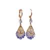 Elevate Your Style with These 2025 Hot Purple Mesh Water Drop Earrings, Featuring a High-end Luxury Niche Design and Exquisite Ear Buckles for Women.