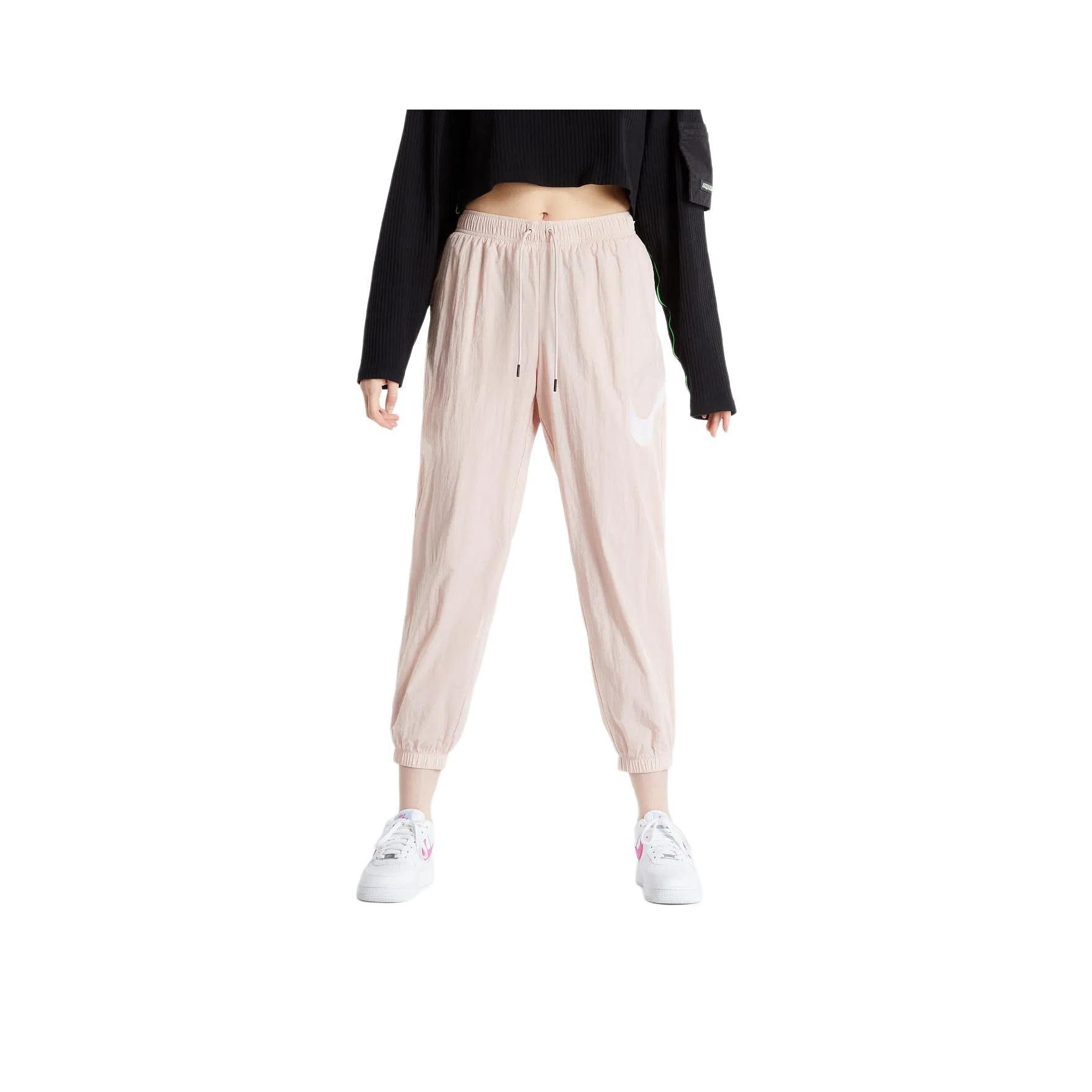 Nike Solid Color Logo Cuffed Knit Joggers Women bottoms Pink DM6183-601 M