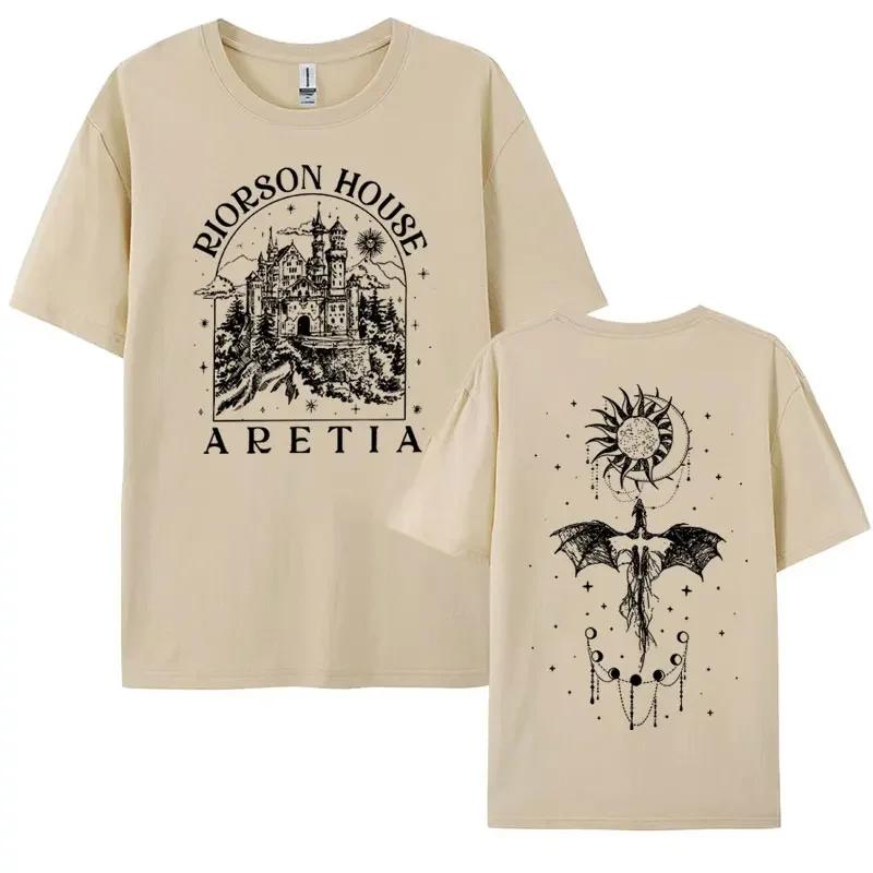 Xaden Riorson House Tshirt Iron Flame Dragon Rider Fourth Wing Emblem T Shirt Basgiath War Men Women Fashion Oversized Tshirts