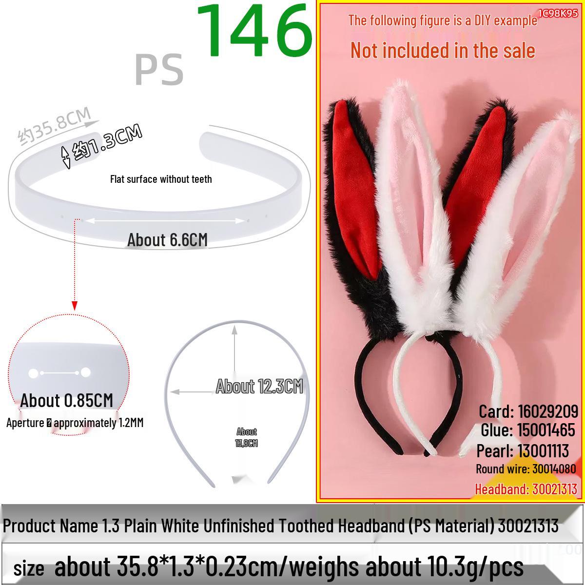 

Black Double-Toothed Large Horn Christmas Headband Accessory