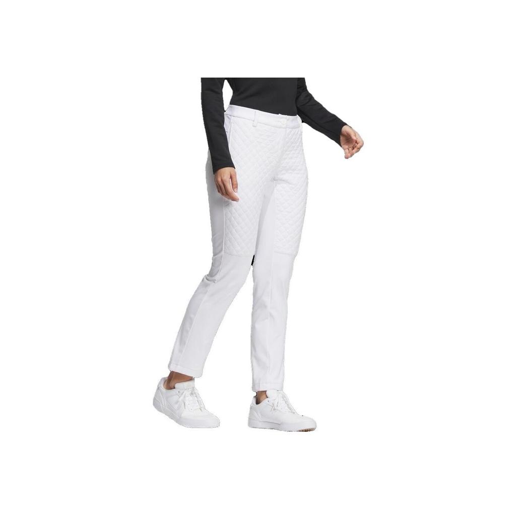 adidas Einfarbige High Waist Slim Fit Freizeithose Damen Unterteile Weiß HY0864