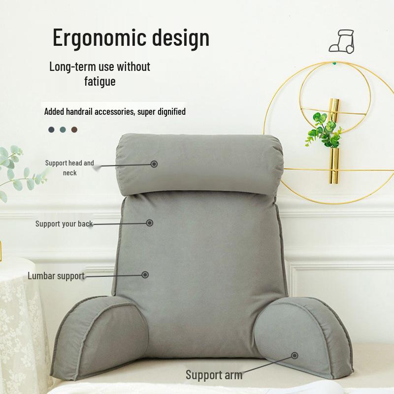 Bedside Soft Pack Backrest Cushion - Neck, Reading, and Lumbar Support Pillow