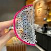 1pc Dopamine Dragon Fruit Hair Clip for Women-Cute Cartoon Design, Clear & Pink Acrylic Hairpin with Black Dots