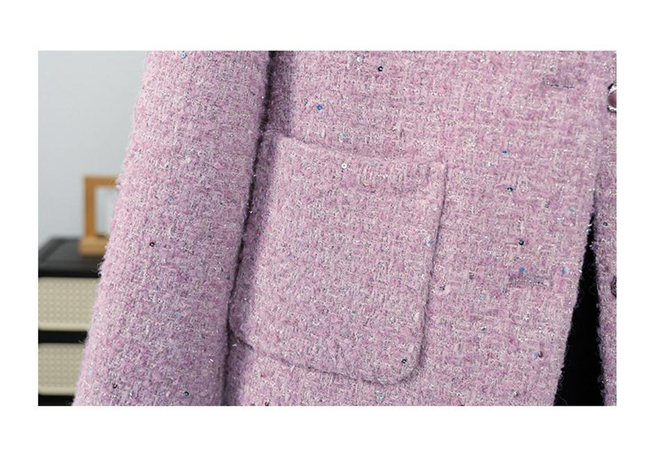 Petite Duftstil Frühling-Herbst Elegante Runde Hals-Strickjackenjacke