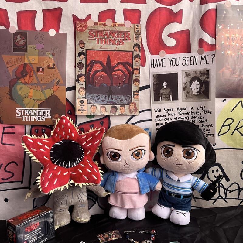 Cartoon Anime Plush Dolls Eleven Mike Demogorgon Stuffed Toy Man-Eating Flower Gift For Friends And Anime Lovers Halloween Decor