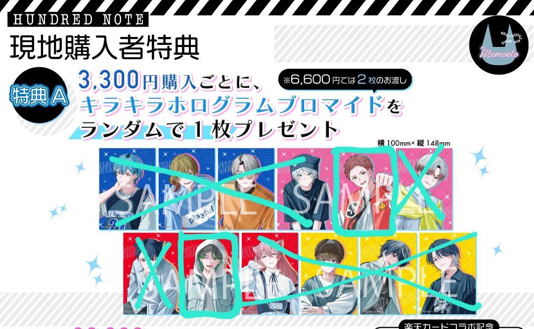 

[USED] Hundred Notes POPUP SHOP Memento (bonus + Polaroid-style card)