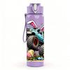 1PC Easter Bunny Monster Truck Print 750ml Color Plastic Sports Water Bottle Leakproof Flip Straw Lid Suitable for Sports Office Home Use