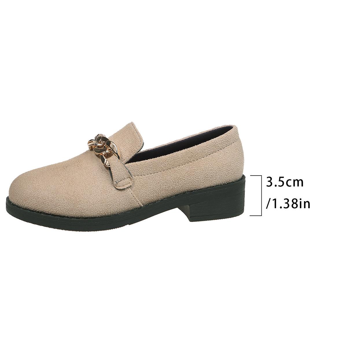 

Британский стиль ретро замшевые туфли на платформе маленькие кожаные туфли женские весна и осень 2025 новые лоферы на толстом каблуке туфли-одиночки 42