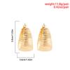Modetrend Retro Metalltextur Gestreifte Ohrstecker für Damen, Hip Hop Einfache Geometrische C-förmige Ohrringe