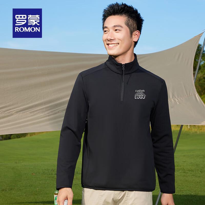 

ROMON Unisex Half-Zip Stand-Collar Sweatshirt LMHL8837 3XL