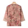 Women's Floral Seven-Sleeve Summer Blouse
