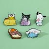 Creative Personality Sanrio Metal Badge Kulomipacha Dog Cinnamon Dog Alloy Brooch