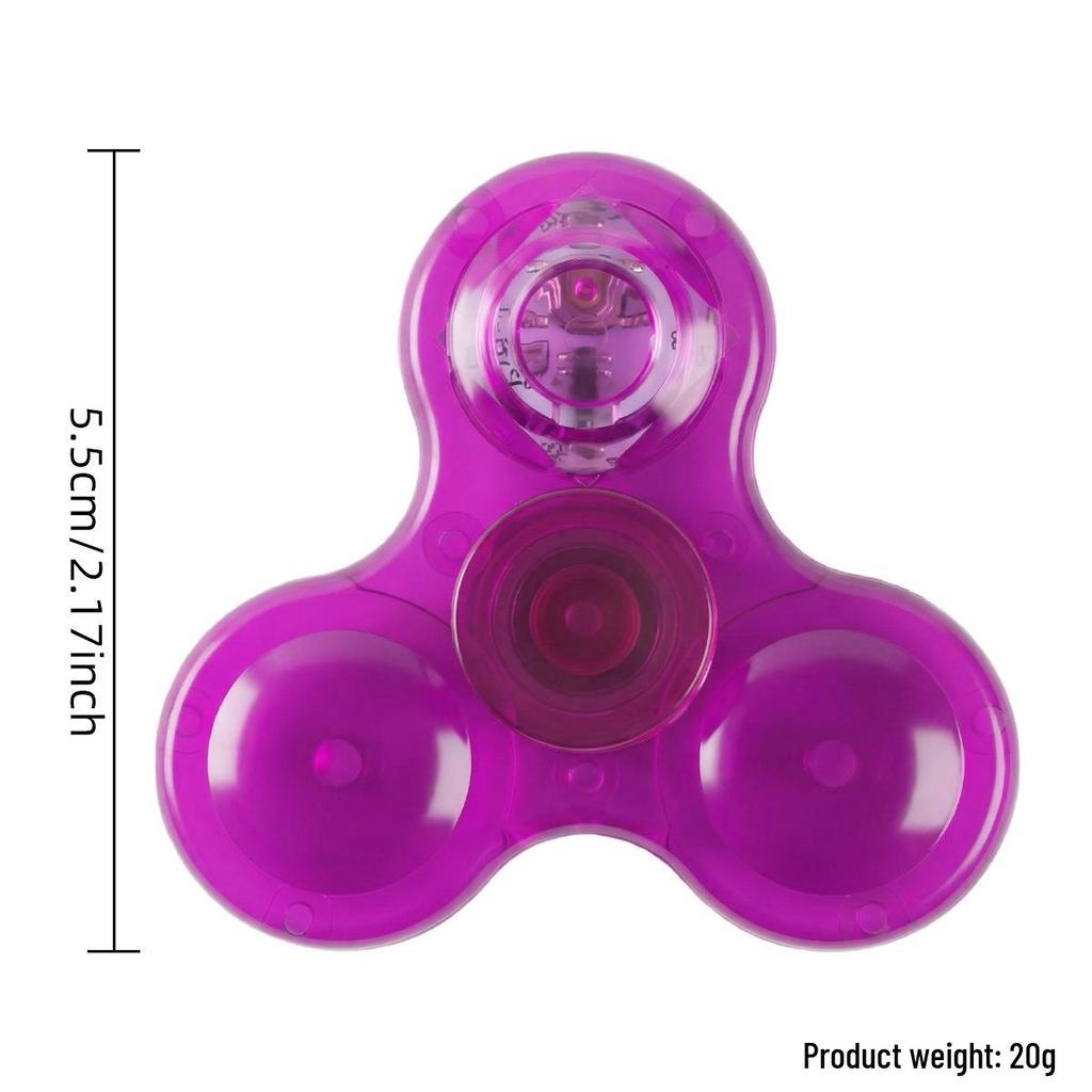 Three-Finger Light-Up Fingertip Gyroscope EDC Decompression Toy for Kids