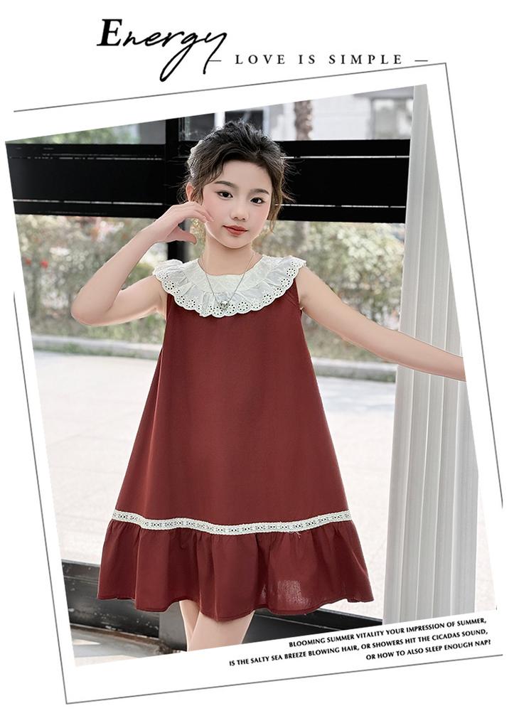 Girls' dress summer new Korean version CUHK children's college style fashionable and western-style navy collar princess dress