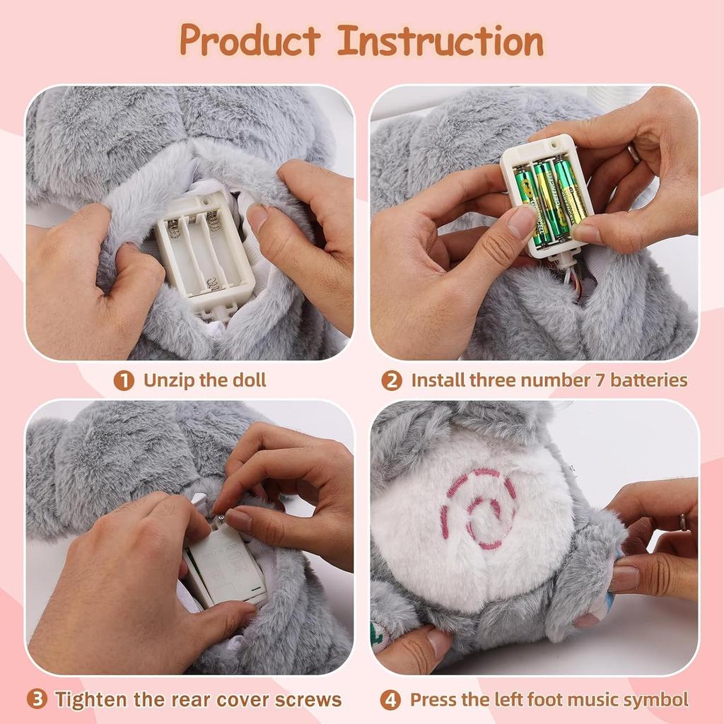 NUEVO Peluche Koala Ayuda para Dormir con Luz Nocturna Suave Música Relajante y Respiración Simulada Juguetes Reconfortantes para la Hora de Dormir