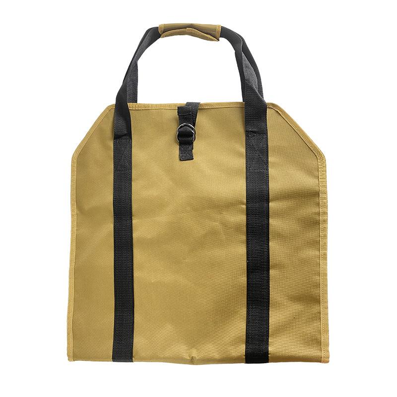 Outdoor Camping Large-capacity Firewood Storage Bag Waterproof Dual-purpose Handbag Wet Wax Canvas Logging Bag Yard Storage Bag