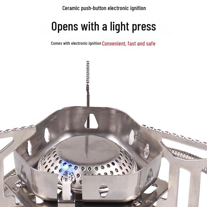 Portable Camping Gas Stove Set with Windshield