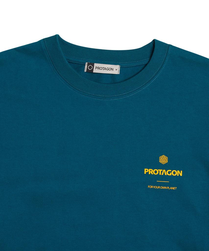 PROTAGON Og Symbol Oversized Long-Sleeved Tee (Blue)
