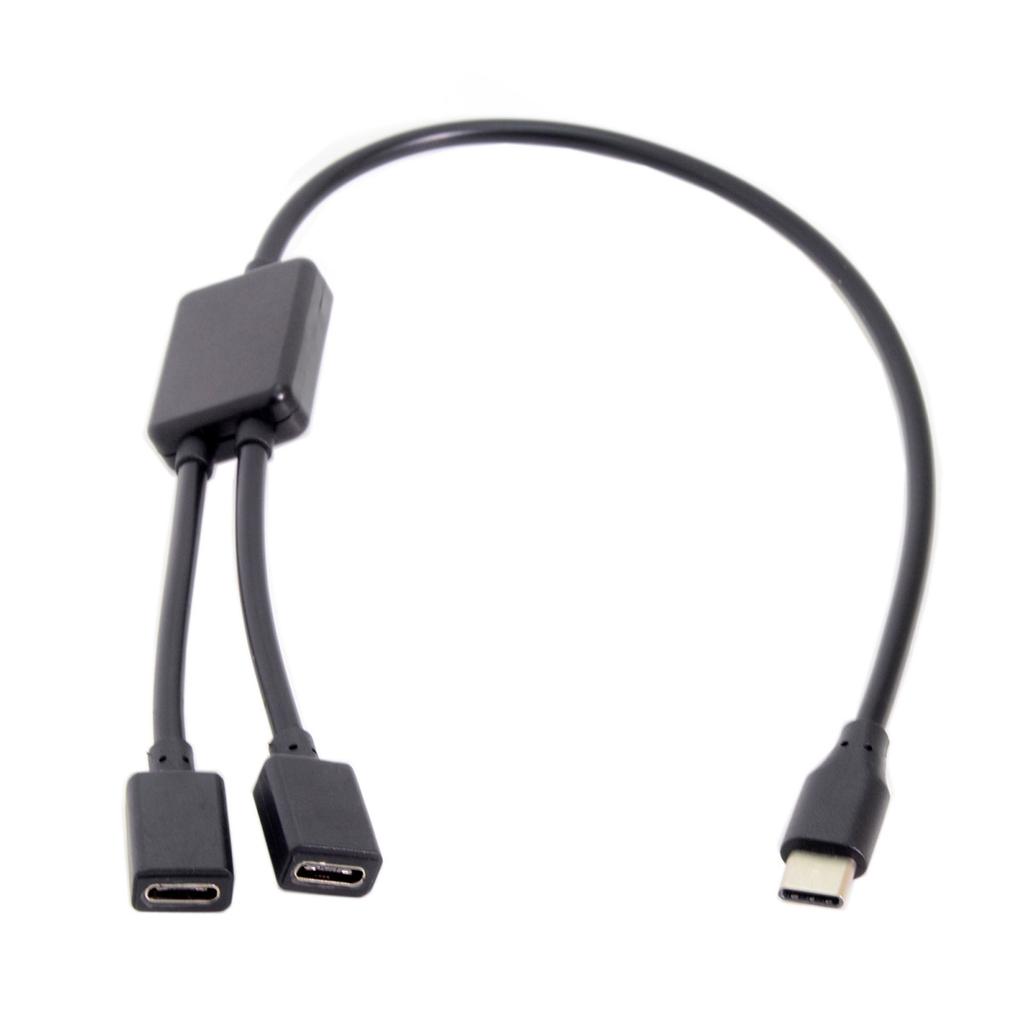 Type C 1 Male To 2 USB C Type C Female OTG Cable for Computer Laptop Cellphone