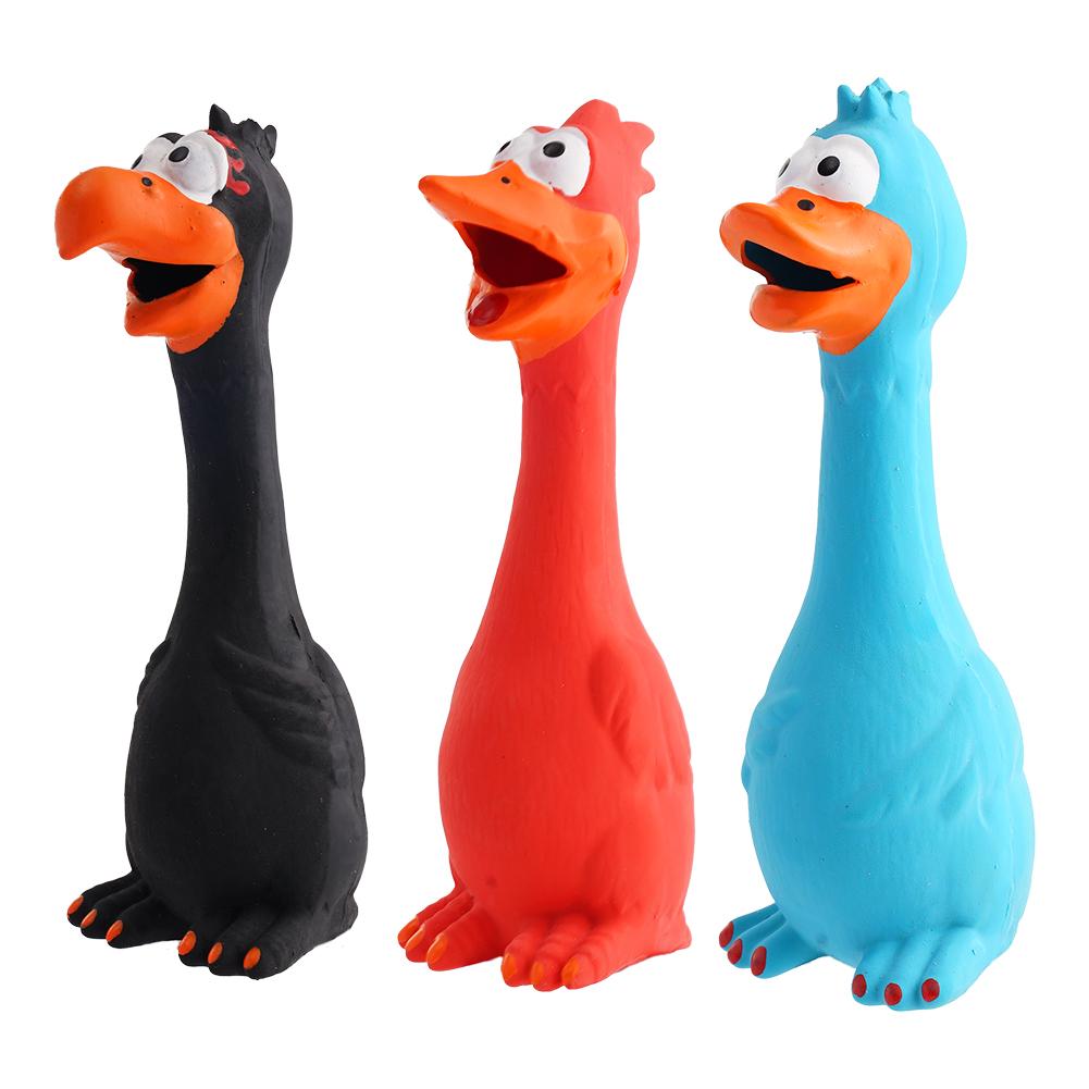 Rot/Blau/Schwarz Niedliches Hund Quietschspielzeug Latex Hühnerform Langlebig zum Kauen für kleine bis mittelgroße Rassen Interaktives Haustierbedarf