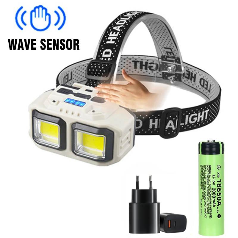 Rechargeable Led Headlamp High Power Led Flashlight Camping Cap Light Hiking Flashlight on the Forehead Lamp For Fishing Working
