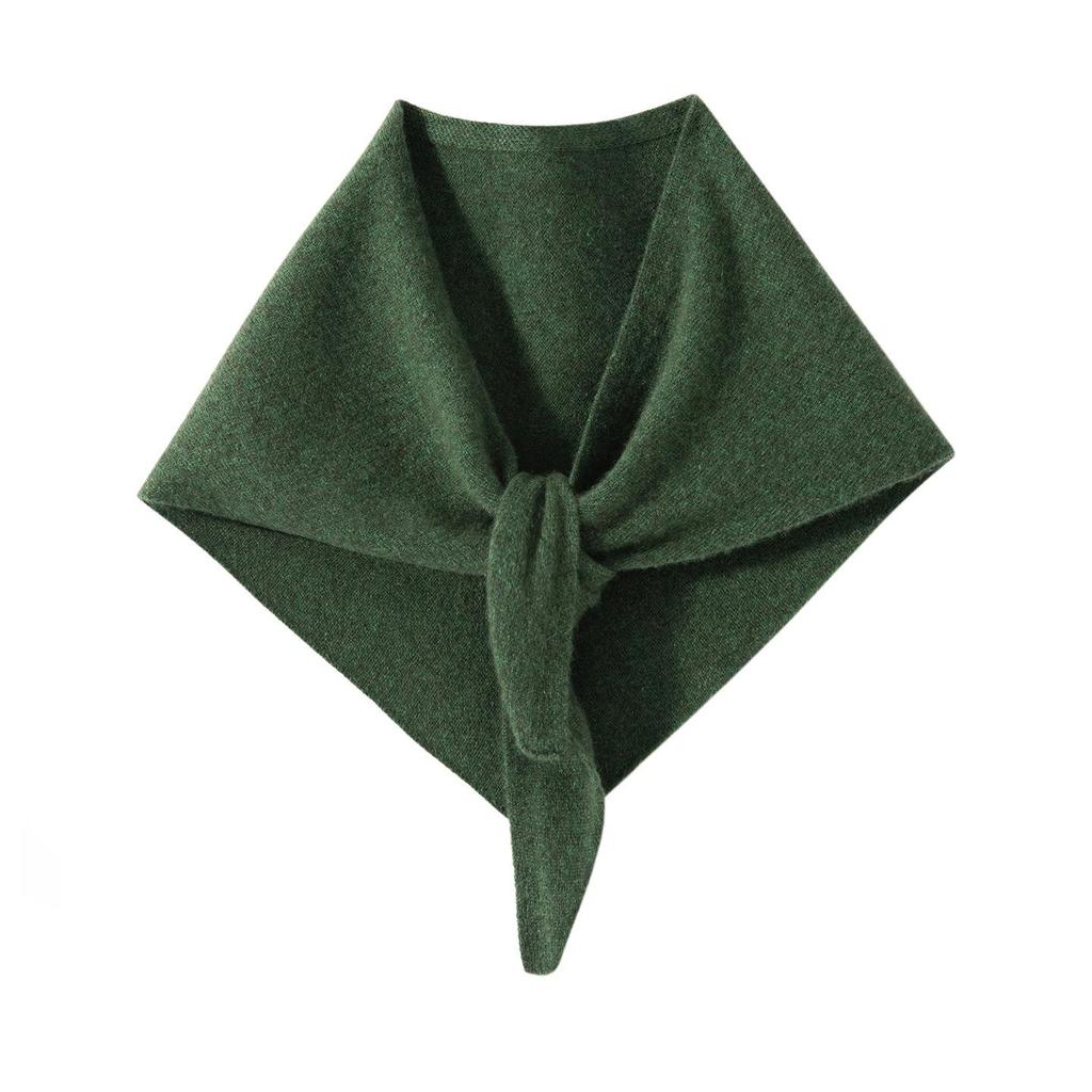 100% Pure Cashmere Women's Knit Triangle Scarf - Neck Warmer & Protector for Autumn/Winter