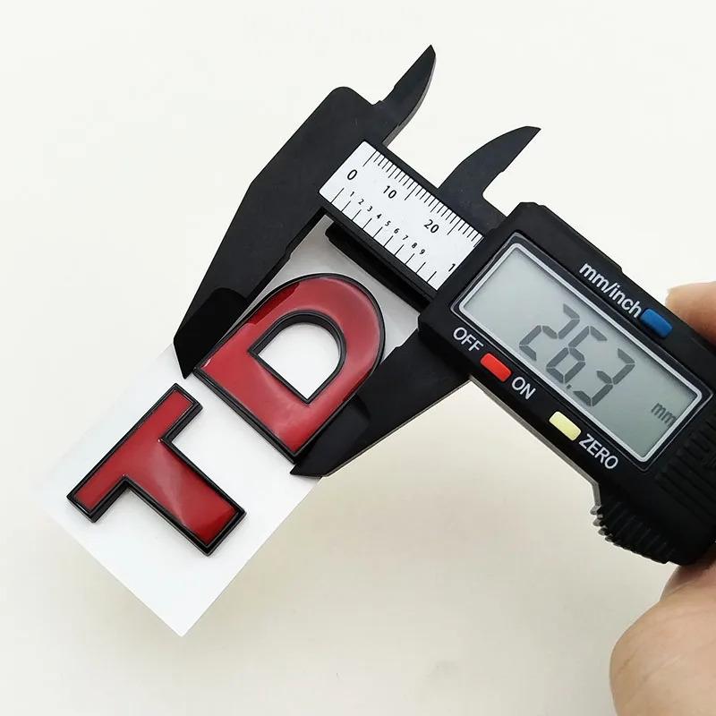 AABIN1 3D ABS Black Logo TDI Emblem Letters Car Rear Trunk Badge Sticker for VW Volkswagen Polo Golf 4 5 6 7 Touran Passat Accessories