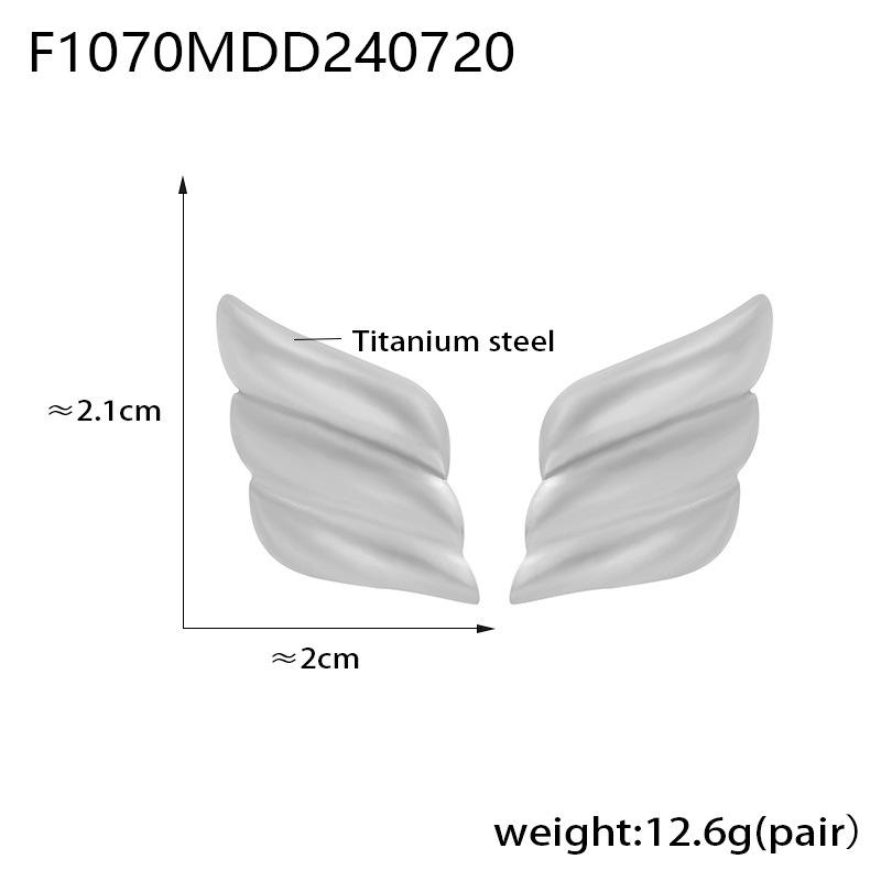 Qiong Yao Geometric Stainless Steel Stud Earrings: Colorful Glaze Drip, High-Texture Fashion, European-American Style