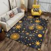 Golden stars in night sky carpet Yoga living room room decor children's crawling mat doormat area rug games mat