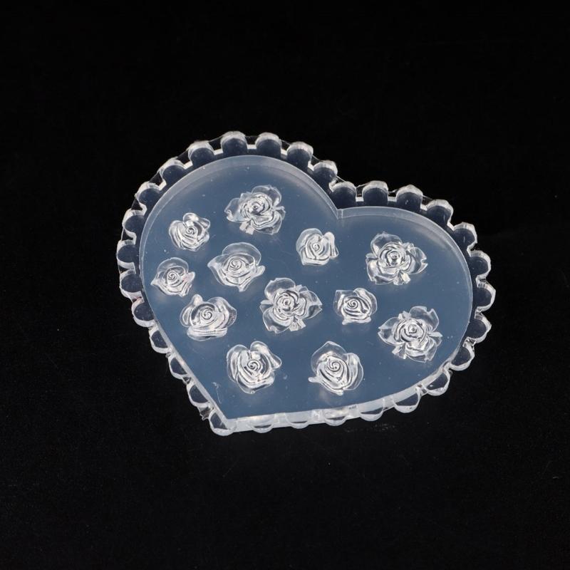 Resin Nail Art Decorations Mold Flower Silicone Mold Pendant Jewelry Making Tools Nail Art Carving Mold Earring Mold