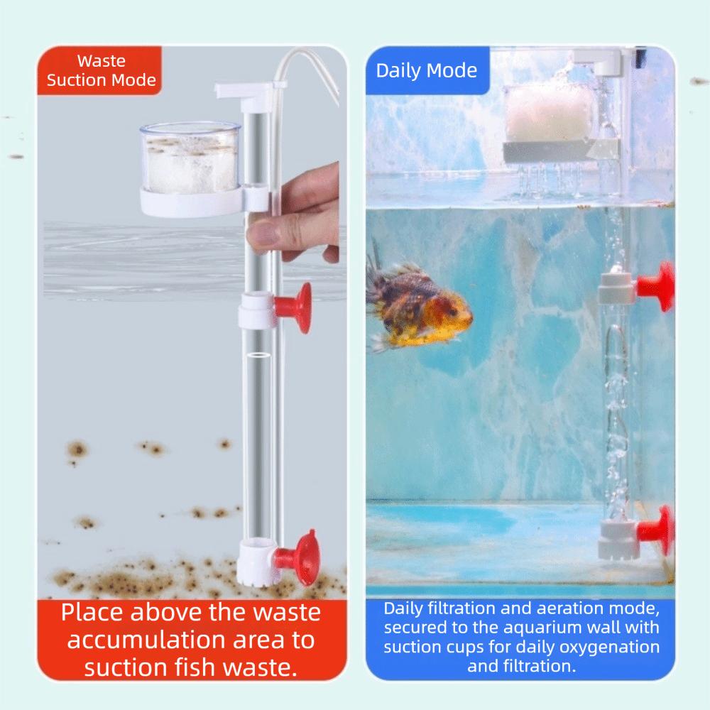 Powerful Suction Aquarium Water Changer Detachable Fish Poop Cleaner Filter Gravel Cleaning