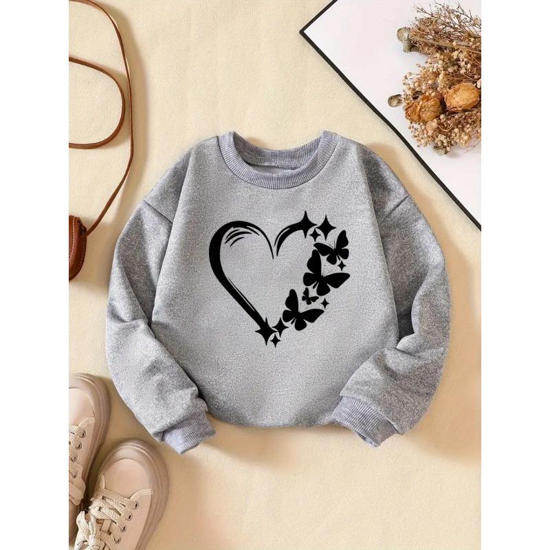 Kids Sweatshirt Creative Letter Pattern Round Neck Sweatshirt Spring And Autumn Fashion Casual Sweatshirt Suitable for Daily Party Holiday Gifts