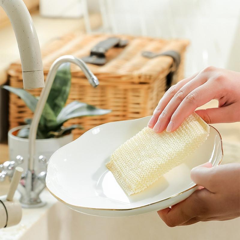 Bamboo Wood Fiber Dishwashing Cloth Washing Dish Towel Sponge