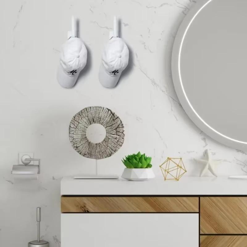 10Pcs Cap Holder Hat Rack for Baseball Caps Adhesive Hat Hooks Vestibule Hanging Clothing Tube Paper Cup Drain Hook