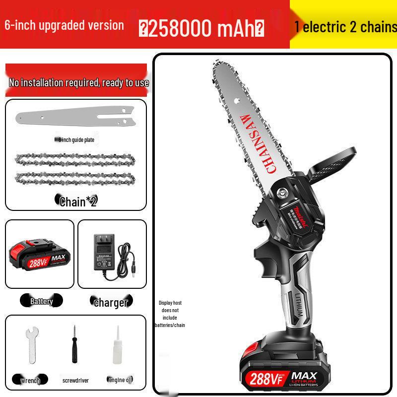 Rechargeable German Lithium-Ion Wireless Handheld Chainsaw for Tree Pruning and Small Felling