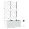 Garden Planter 2 Pcs White 80 X 40 X 142 Cm Plastic