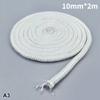 6/8/10/12Mm* 2M Stove Fireplace Cord Fire Sealing Rope Fire Resistance Stove Gasket Fiberglasshigh Temperature Sealing Rope