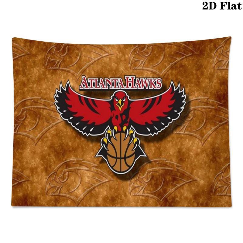 Atlanta Hawks Logo Wall Tapestry Aesthetic Wall Hanging Printed Fabric Blanket Decorative Tapestries for Bedroom Living Room Home Decor