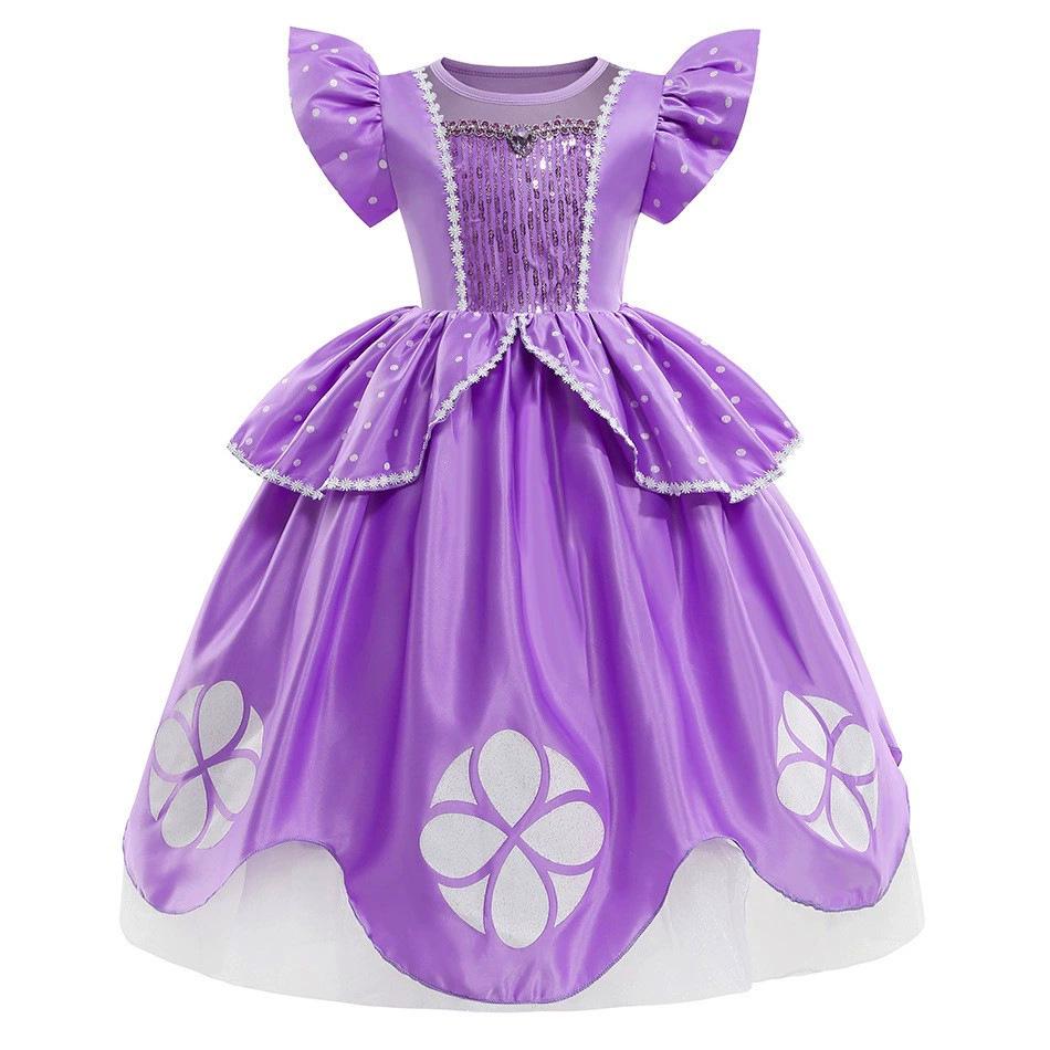 Halloween Princess Sophia Dress for Kids - Sophia Performance Dress with Sleeves