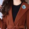 Chinese Camellia Brooch with Turquoise, High-End Corsage Sweater Chain, Women's Fashion Accessory