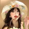 Colorful Weave Hat Boho Women's Sun Hats Sweet Flower Straw Hat  Party
