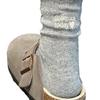Japanese-Style Soft & Warm Slouch Socks - Women's Mid-Calf, Rolled Edge, Solid Color, Versatile for Autumn & Winter