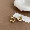 Cold Wind Metal Love Ear Buckle Women'S Light Luxury Retro Elegance Advanced Simple Fashion Temperament Versatile Earrings Earrings