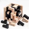 Creative 3D Cube Puzzle Luban Interlocking Creative Educational Wooden Toy Brain IQ Mind Early Learning Game Gifts For Children